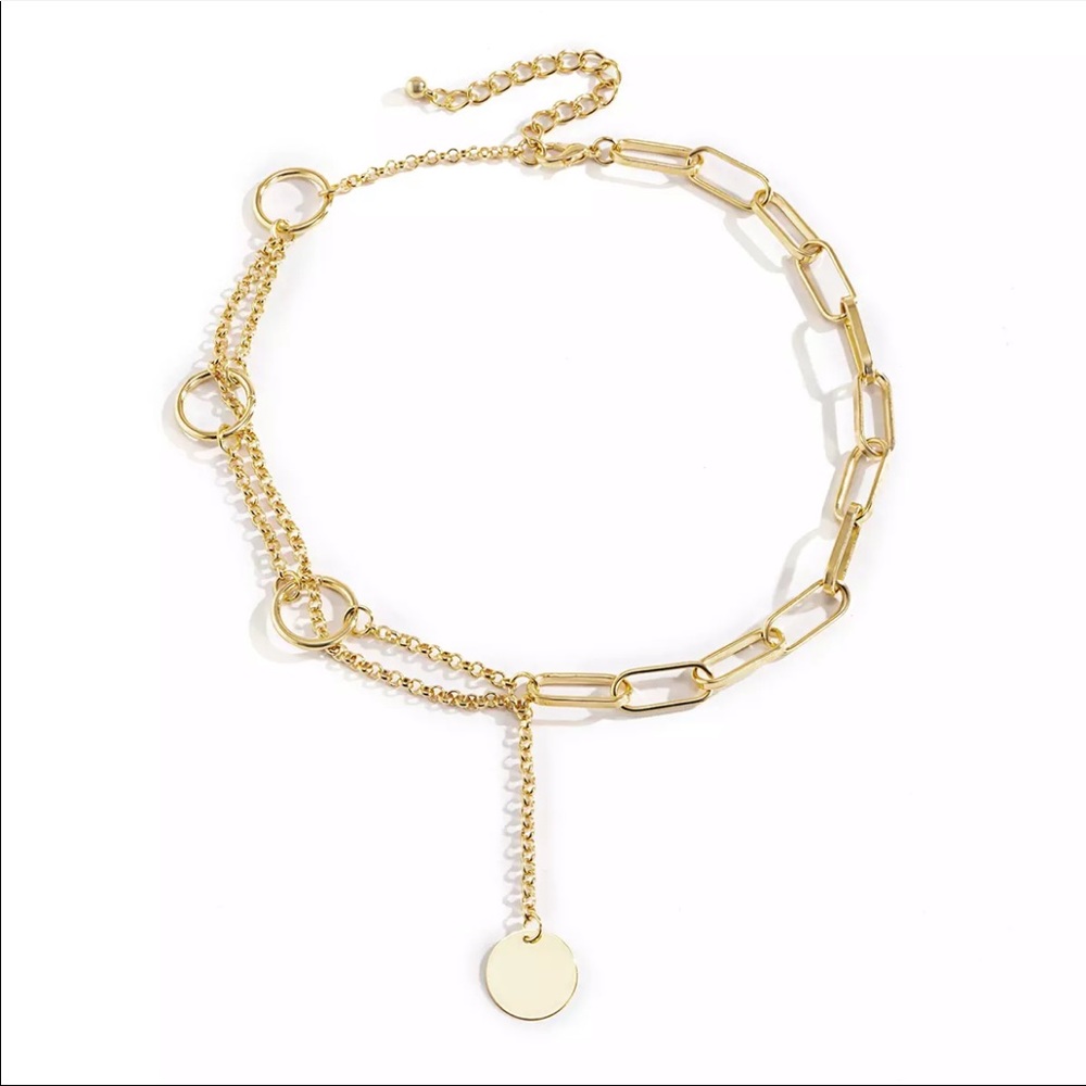 NEW 18K GOLD COIN LONG TASSEL CHAIN NECKLACE - Picture 4 of 5